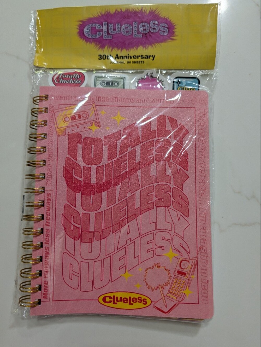 CLUELESS Pink Spiral Notebook - 30th Anniversary